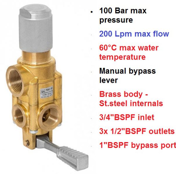 100 Bar 200 LPM Pressure Regulating Valve TIMAX100
