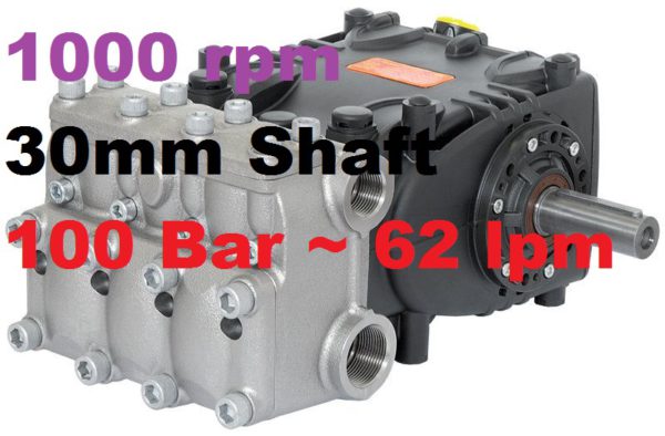 100 Bar 62 lpm Interpump Pump WK6