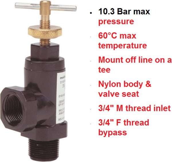 10.3 Bar Max x 3/4" Pressure Regulating Valve 3300-0015