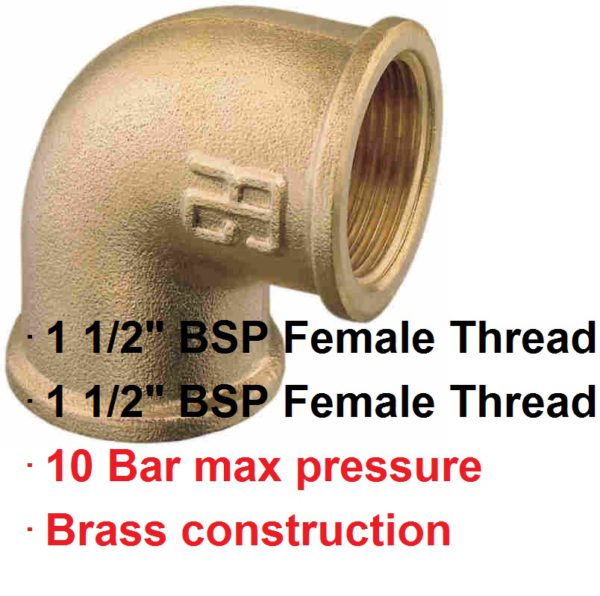 1 1/2" BSP Female Threaded Brass Elbow 1-72550