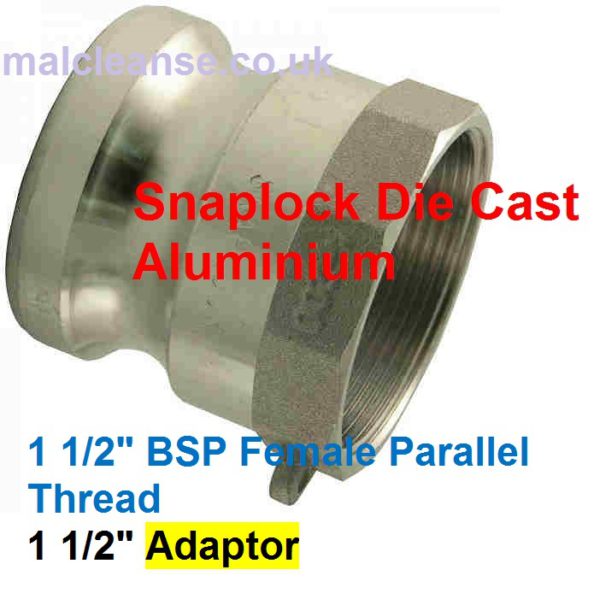 1 1/2" Female BSP Aluminium Cam Lever Adaptor 1 1/2 size A150-A