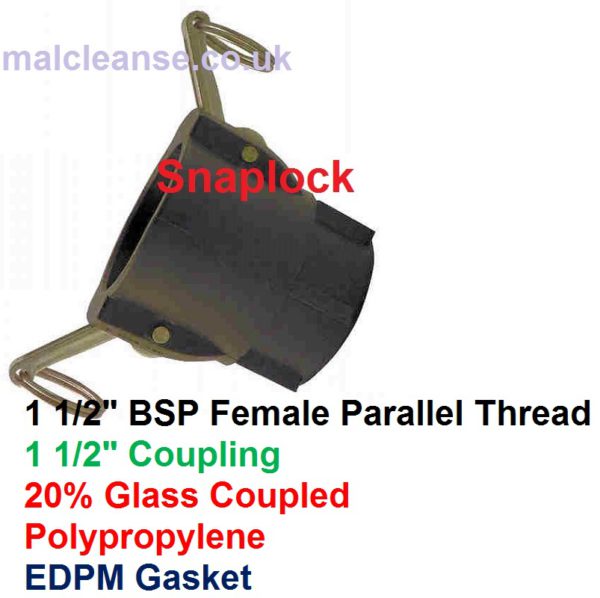 1 1/2" Female BSP Snaplock Cam Lever Coupler 1 1/2 size D150-P
