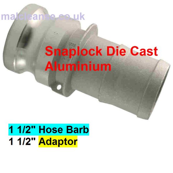 1 1/2" Hose Barb Aluminium Cam Lever Adaptor 1 1/2 size E150-A