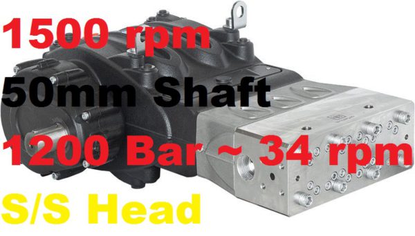 1200 Bar 34 lpm Pratissoli Pump SM16-GB15