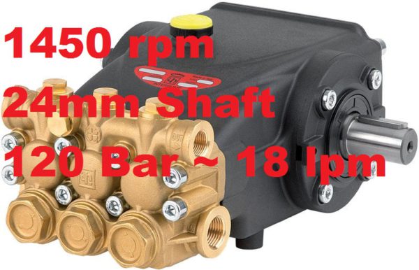 120 Bar 18 lpm Interpump Pump EVO3 E3B1218M