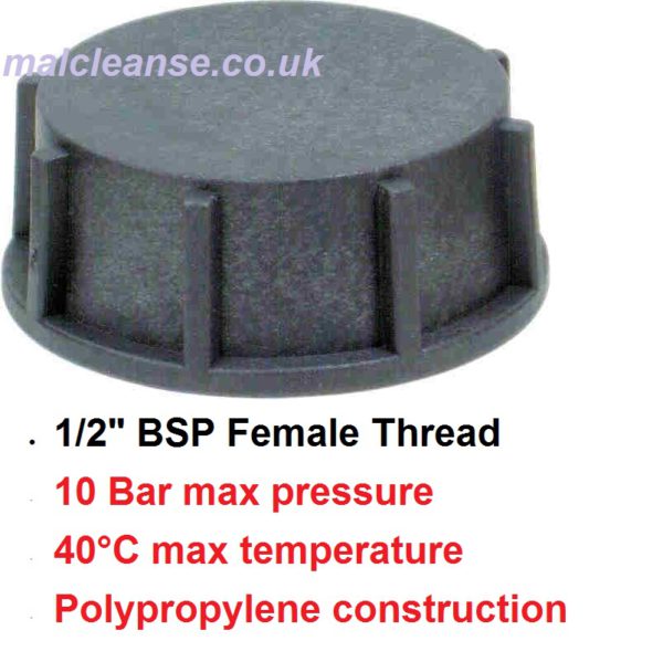 1/2" Female Blanking Cap POLY BSP 8044151