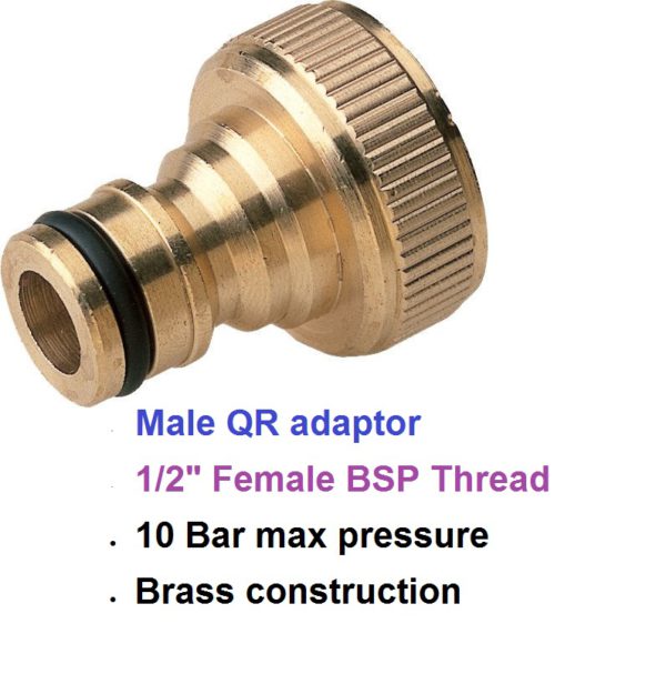 1/2" Female BSP Brass Tap Connector 500-1001