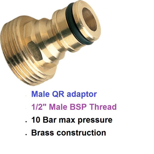 1/2" Male BSP Brass Tap Connector 500-1010