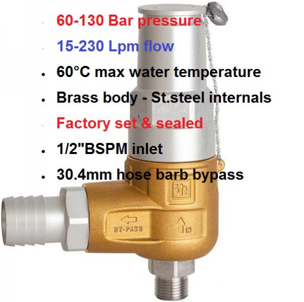 130 Bar 15-230 LPM  Safety Relief Valve S723/130