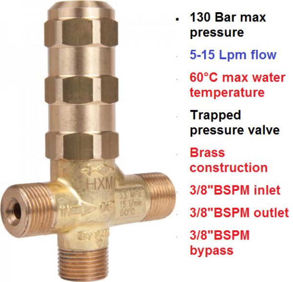 130 Bar 5-15 LPM Pressure Regulating Valve HX
