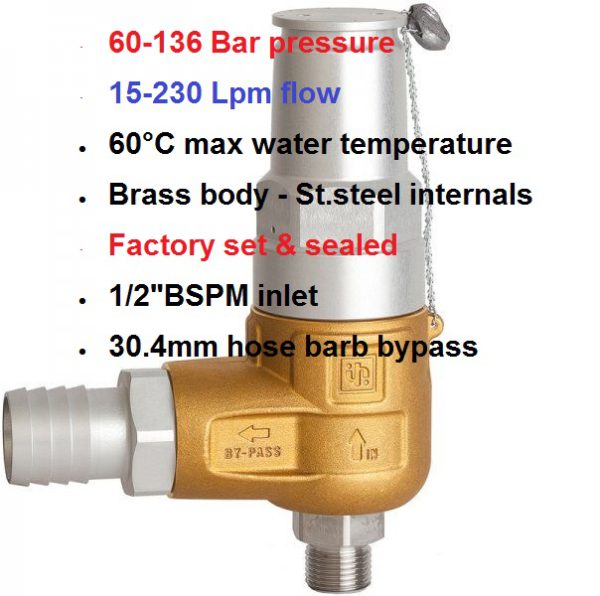 136 Bar 15-230 LPM  Safety Relief Valve S723/136