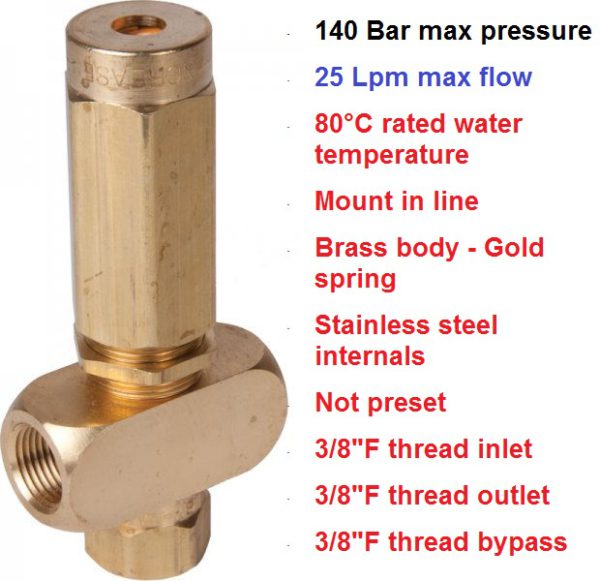 140 Bar 25 LPM Pressure Regulating Valve ART556-140