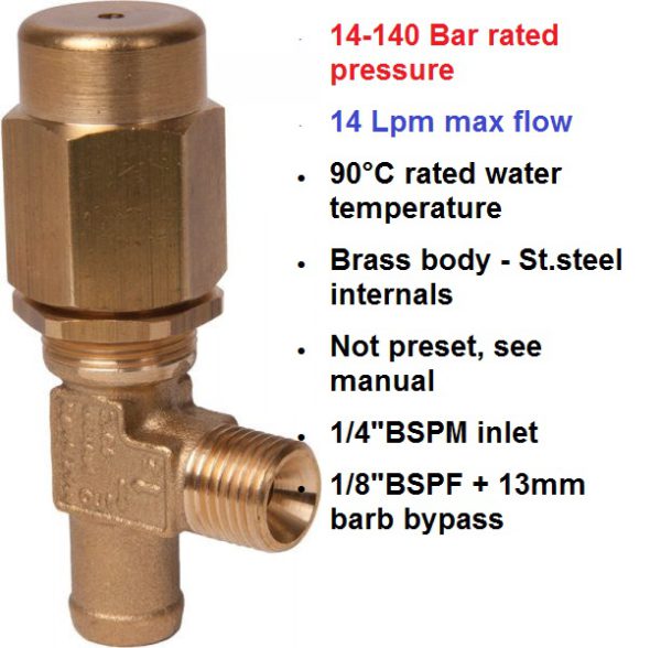 14-140 Bar 14 LPM VS160 Safety Relief Valve 60.0560.00