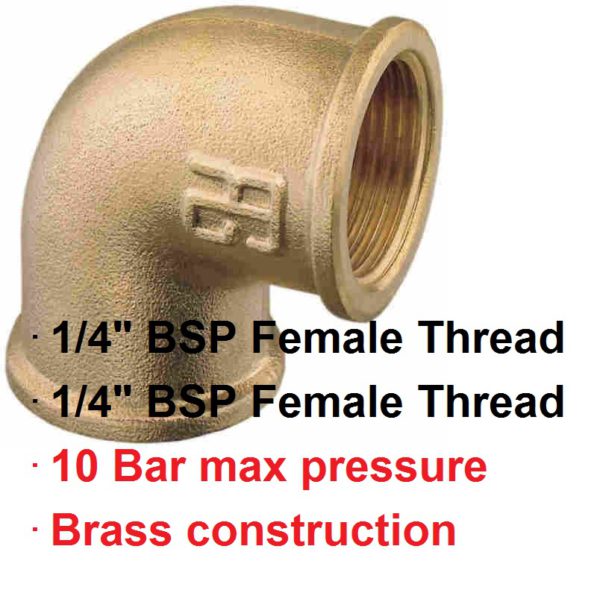 1/4" BSP Female Threaded Brass Elbow 1-72490