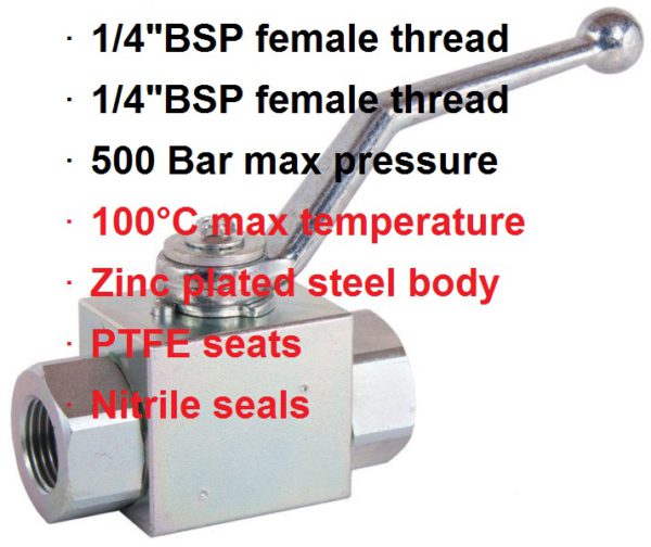 1/4" Female x 1/4" Female BSP Ball Valve BV14F