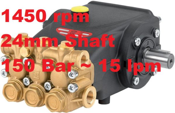 150 Bar 15 lpm Interpump Pump EVO3 E3B1515M