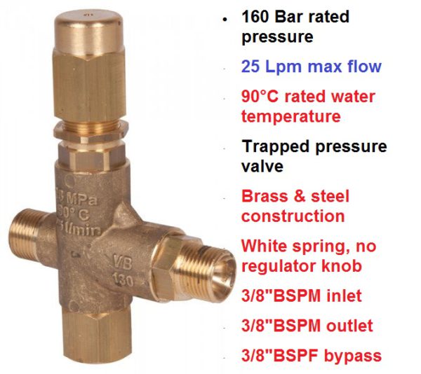 160 Bar 25 LPM VB130 Pressure Regulating Valve 60.0300.00