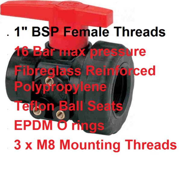 1" BSP Female Polypropylene Ball Valve 8215253