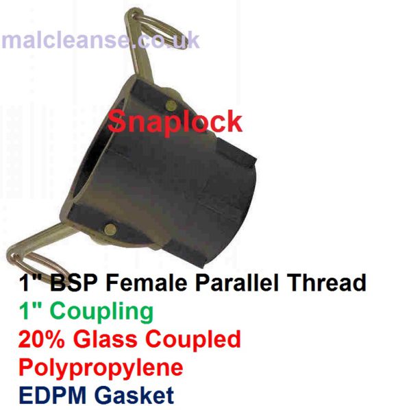 1" Female BSP Snaplock Cam Lever Coupler 1 size D100-P