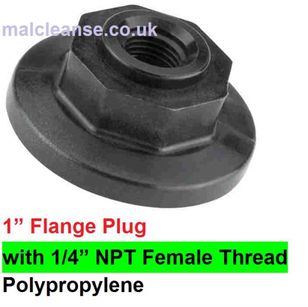 1" Flange x Female 1/4" NPT Thread Plug 9901-M100PLG025