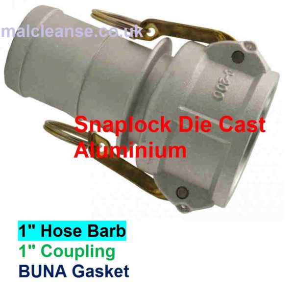 1" Hose Barb x 1 size Aluminium Coupling C100-A