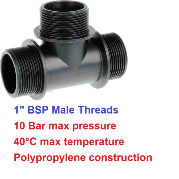 1" Male Tee POLY BSP 8027251