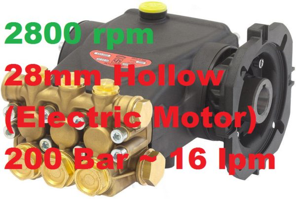 200 Bar 16 lpm Interpump Pump E2D2016B