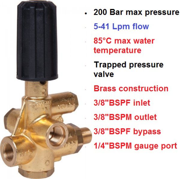 200 Bar 5-41 LPM Pressure Regulating Valve HM1