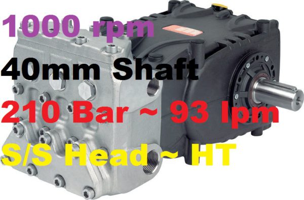 210 Bar 93 lpm Pratissoli Pump SN7193