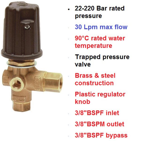 22-220 Bar 30 LPM VB9 Pressure Regulating Valve 60.2250.00