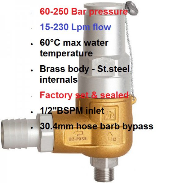 250 Bar 15-230 LPM  Safety Relief Valve S723/250