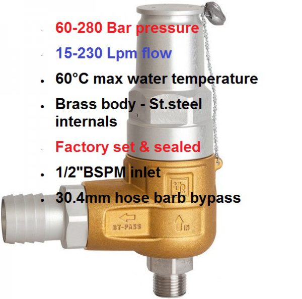 280 Bar 15-230 LPM  Safety Relief Valve S723/280