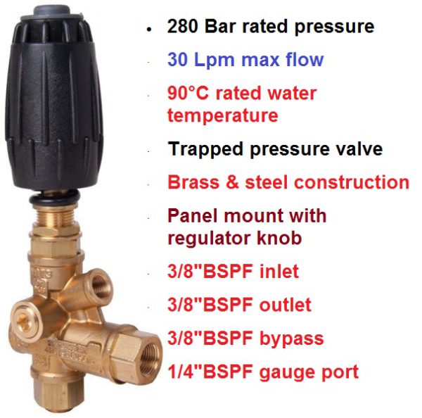 280 Bar 30 LPM VRT3 Pressure Regulating Valve 4072000063