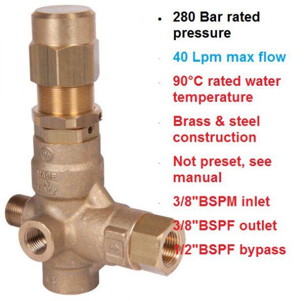280 Bar 40 LPM VS280 Pressure Regulating Valve 60.1515.00