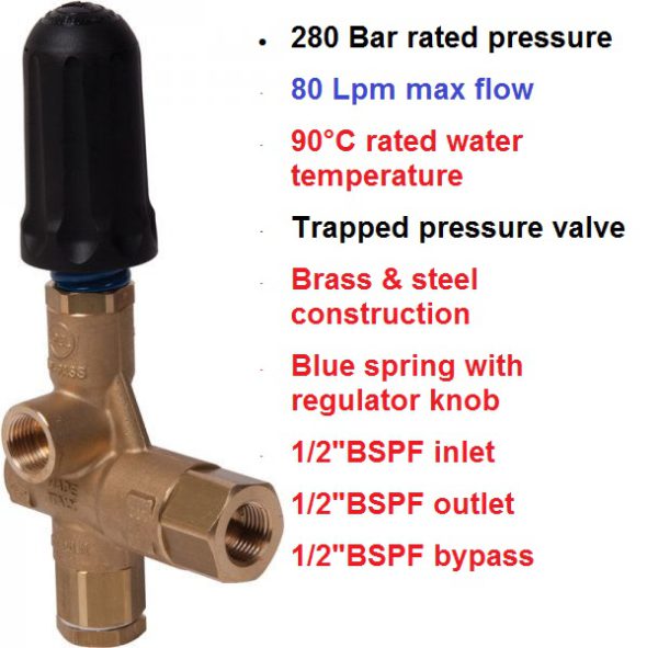 280 Bar 80 LPM VB85/280 Pressure Regulating Valve 60.0490.60
