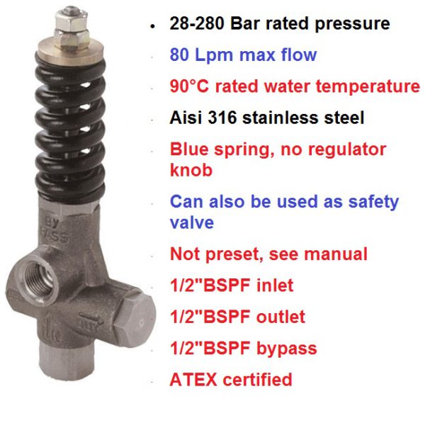 28-280 Bar 80 LPM VS80/280 Pressure Regulating Valve 60.0590.60