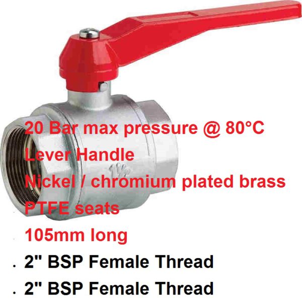 2" BSP Female x Female Brass Tap 400-1107