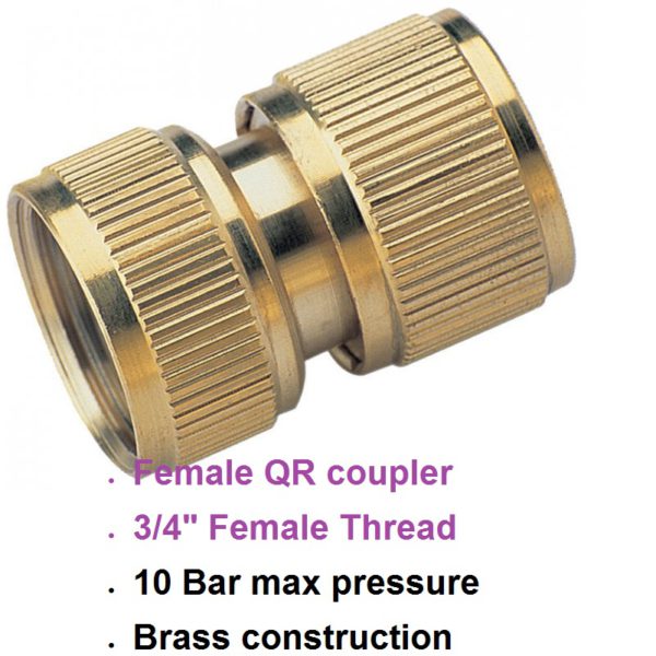 3/4" BSP Female Brass Hose Connector 500-1041