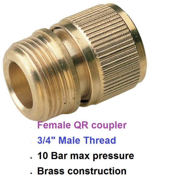 3/4" BSP Male Brass Hose Connector 500-1040
