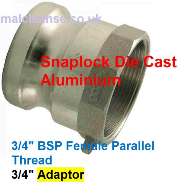 3/4" Female BSP Aluminium Cam Lever Adaptor 3/4 size A075-A