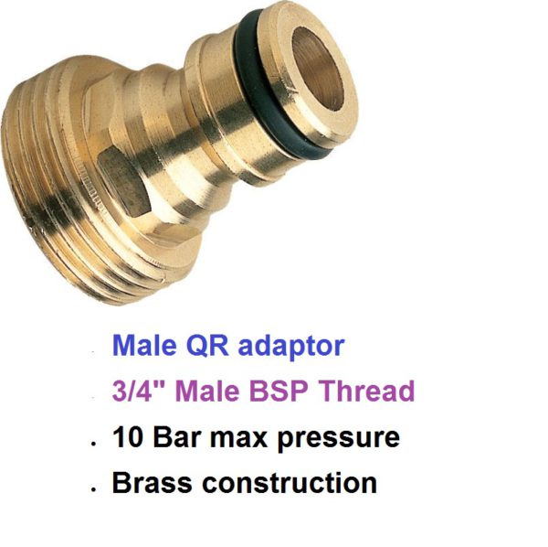 3/4" Male BSP Brass Tap Connector 500-1011