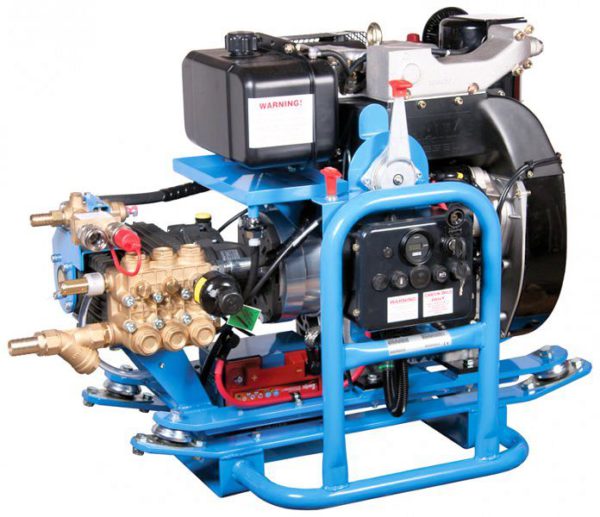 350 Bar 21 lpm Diesel Pressure Skid Unit E100-1065