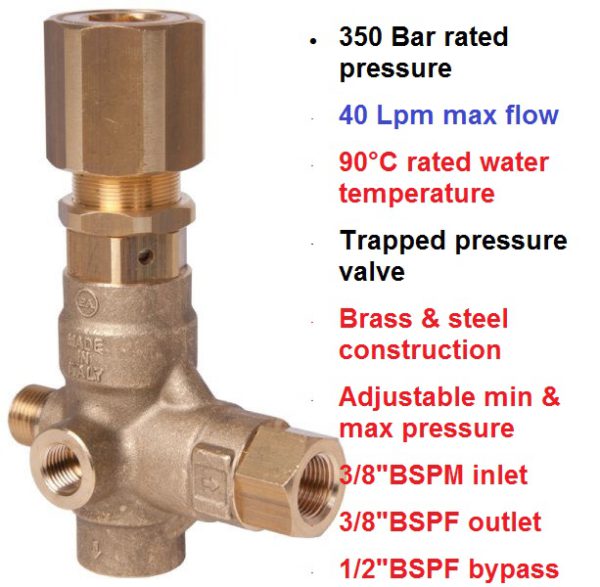 350 Bar 40 LPM VB350S Pressure Regulating Valve 60.1800.00