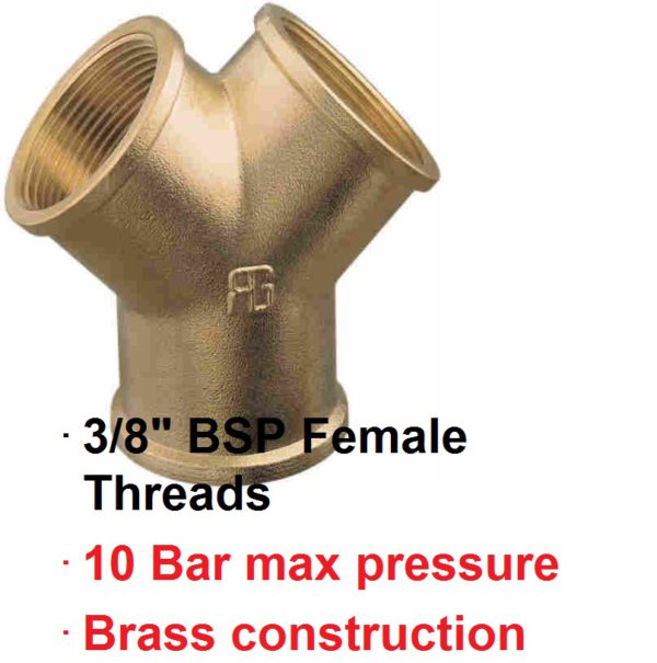 3/8" BSP Female Brass Y 1-78010
