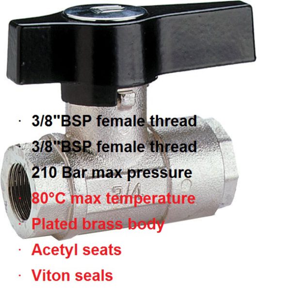 3/8" Female x 3/8" Female BSP Ball Valve BV38F210