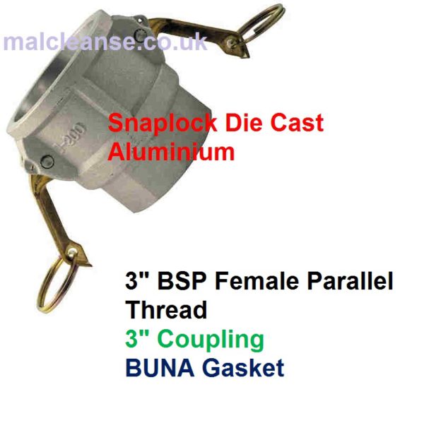 3" Female BSP Aluminium Cam Lever Coupler 3 size D300-A