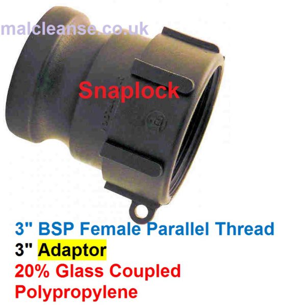 3" Female BSP Snaplock Cam Lever Adaptor 3 size A300-P