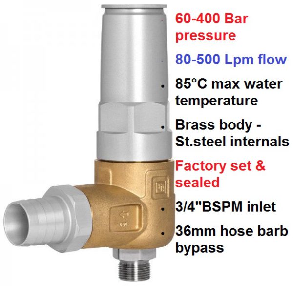 400 Bar 80-500 LPM  Safety Relief Valve S455/400
