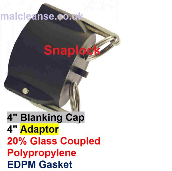 4" Cap Snaplock Cam Lever Coupler 4 size DC400-P