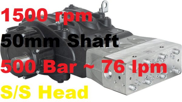 500 Bar 76 lpm Pratissoli Pump SM24-GB15